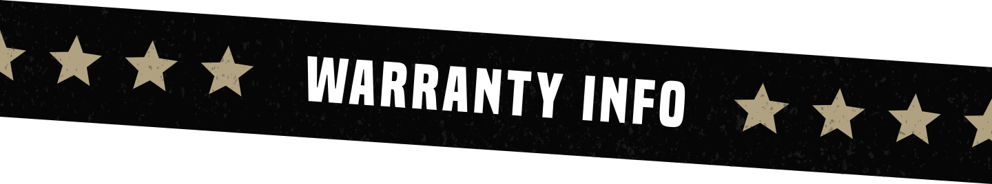 Warranty banner with stars